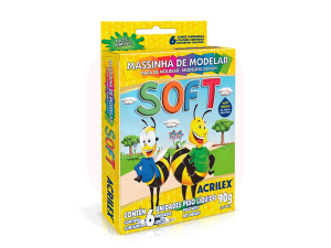 Massa de Modelar 6 Cores 90g Soft - Acrilex