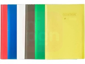 Pasta Catálogo Clear Book 50 Plásticos - Cores