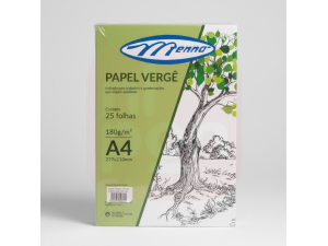 Papel Vergê A4 Branco 180g 25fls 