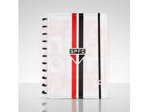 Caderno Inteligente – São Paulo FC Tricolor Paulista Branco – Grande (80 folhas)